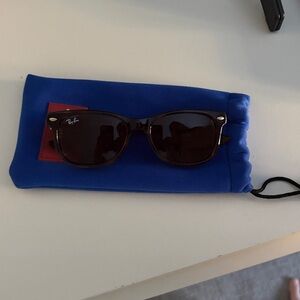 Ray-Ban brown Sunglasses with Blue Case. Juniors but worn on tween